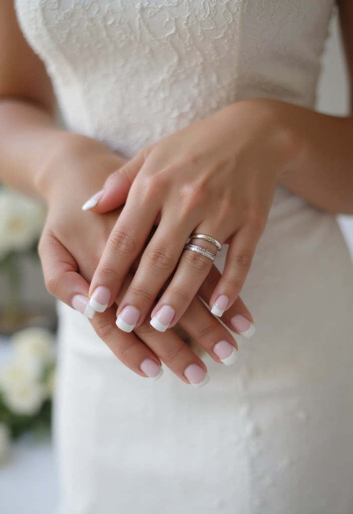 14 Bridal French Tips Every Bride Should Consider (Tip #10 Is a Showstopper!) - 7. Matte Finish French Tips