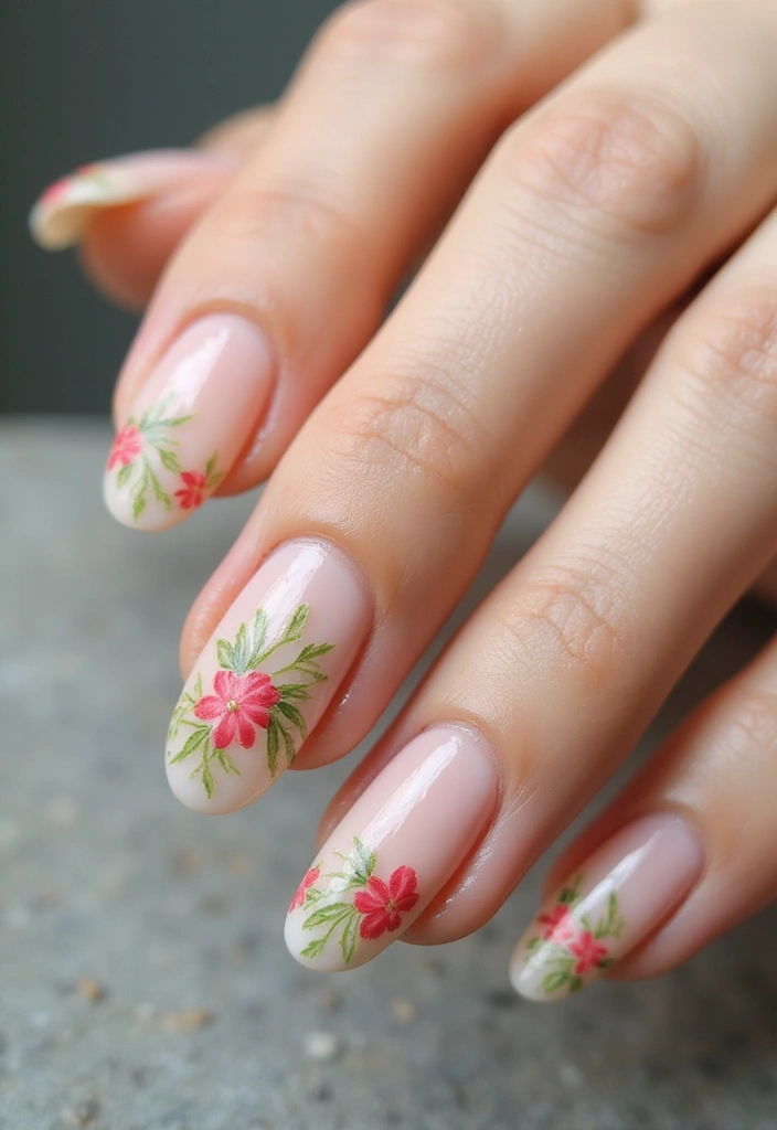 10 Stunning French Nail Designs You Can DIY at Home (You'll Love #4!) - 3. Floral French Tips