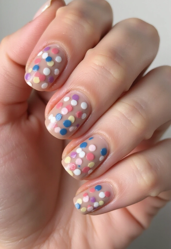 25 Gorgeous Seasonal French Nail Designs That Will Wow at Every Occasion! - 25. Colorful Confetti