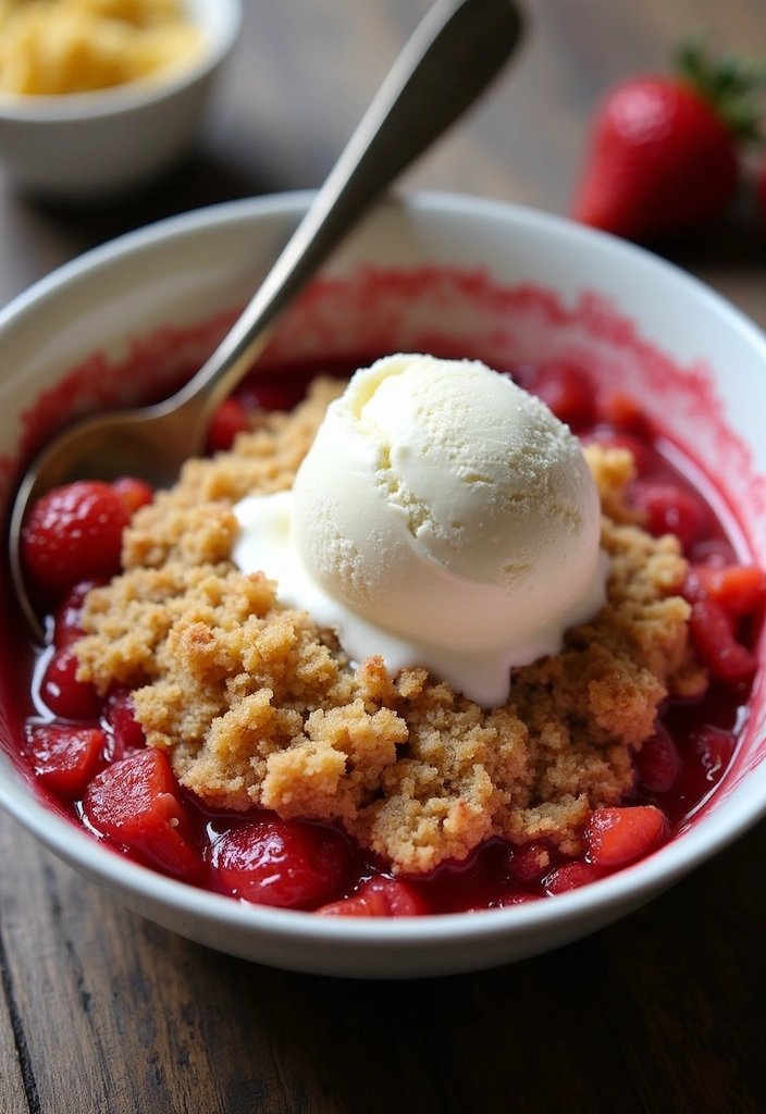 14 Delicious Vegan Rhubarb Recipes That'll Surprise Even the Meat Lovers! - 1. Rhubarb Strawberry Crumble