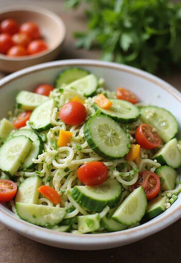 16 Delicious Vegetarian Summer Meals That Will Make You Forget About Meat! - 11. Cucumber Noodle Salad