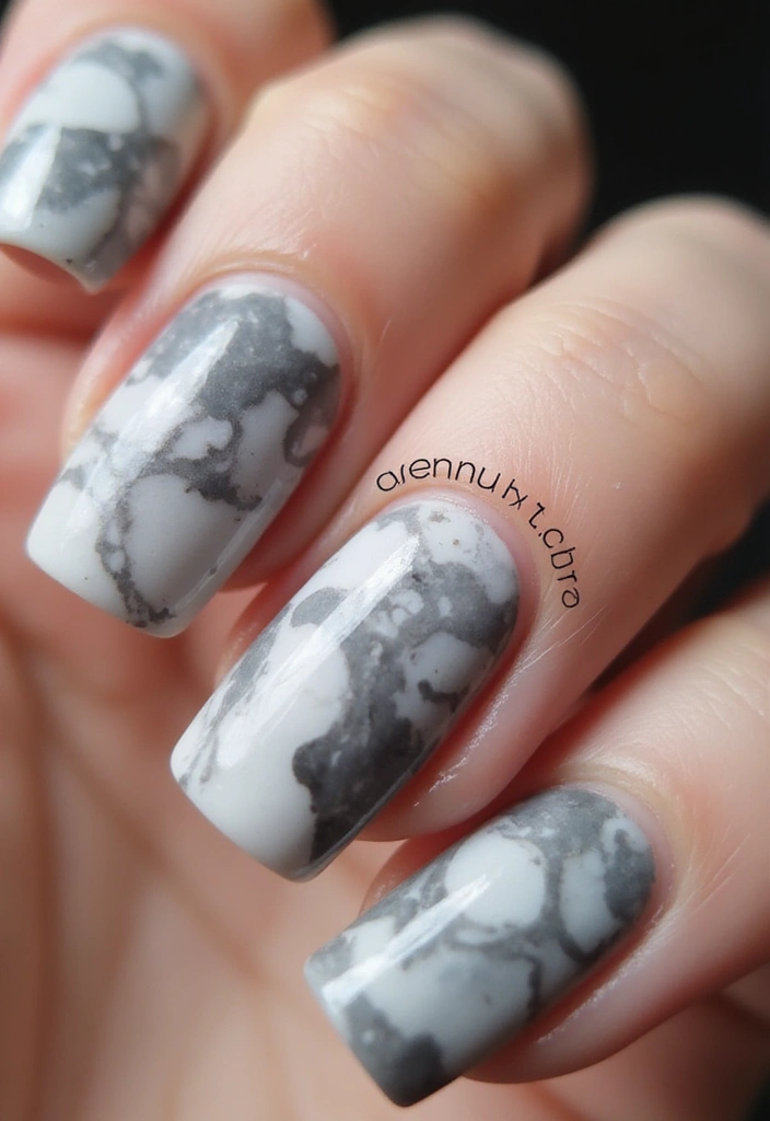 18 Creative French Nail Art Techniques You Didn't Know You Needed! - 5. Marble French Nails