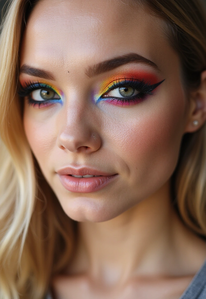 15 Eyeliner and Eyeshadow Techniques That Will Give You Smoky Eyes Like a Pro! - 11. Smoky Eye with Colorful Lower Lash Line
