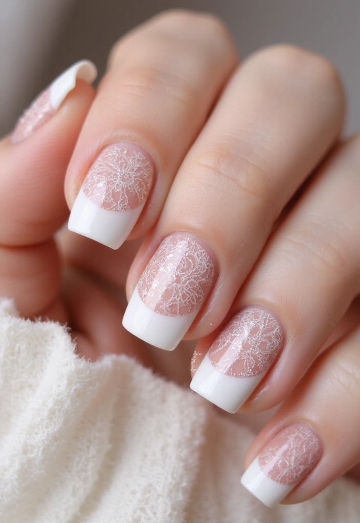 16 Glam French Tip Nails Designs Perfect for Any Occasion (You’ll Love #8!) - 13. Lace Details