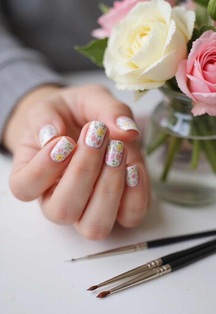 20 Trendy Nail Designs You Can DIY at Home (Wait Until You See #14!) - 3. Floral Fantasy