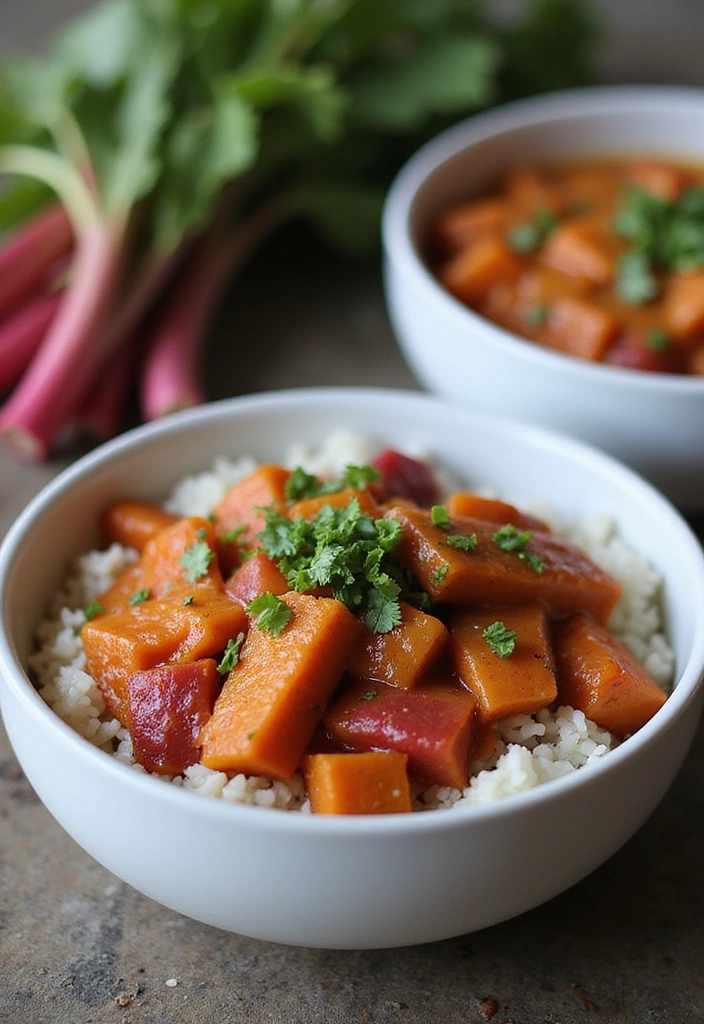 11 Scrumptious Vegan Rhubarb Recipes You Never Knew You Needed! - 5. Rhubarb & Coconut Curry