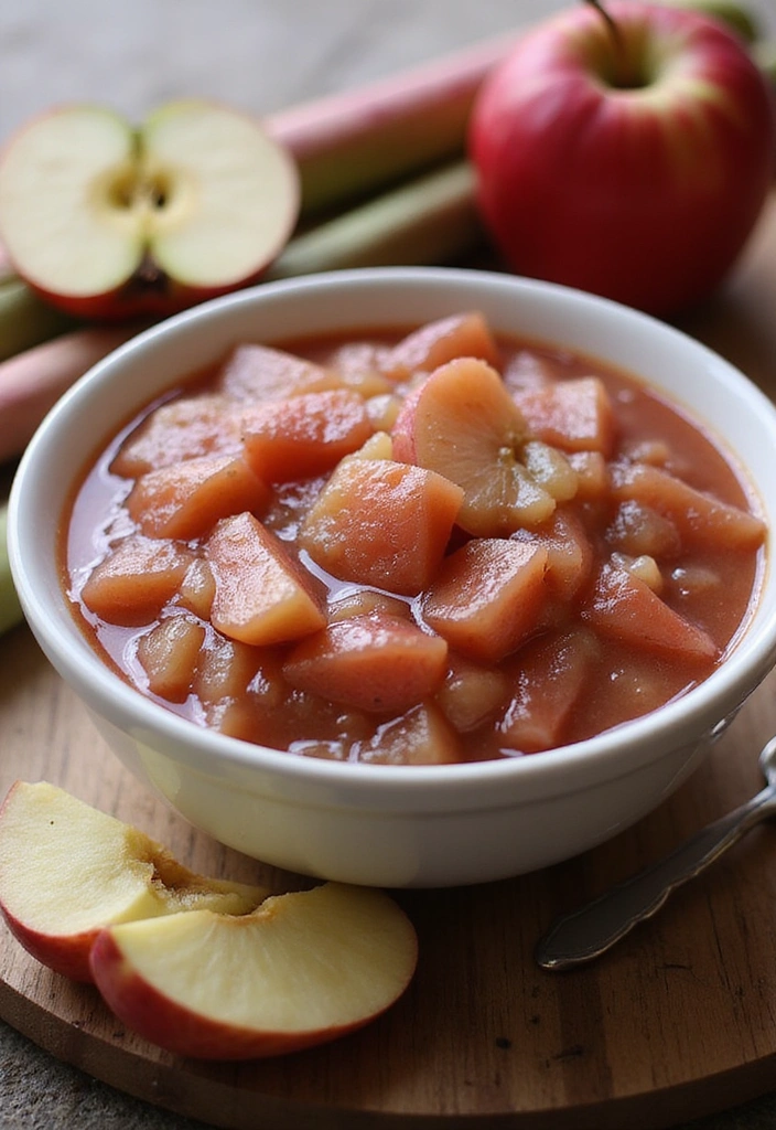 8 Tangy Rhubarb Sauce Recipes That’ll Elevate Any Dish (You Need #5!) - 5. Rhubarb Apple Sauce