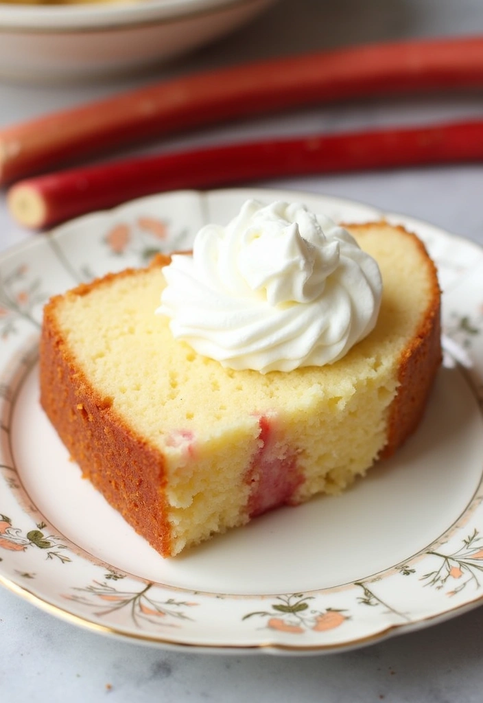 14 Moist Rhubarb Cake Recipes That Are Simply Irresistible (Wait Until You Taste #9!) - 2. Rhubarb Cream Cheese Pound Cake