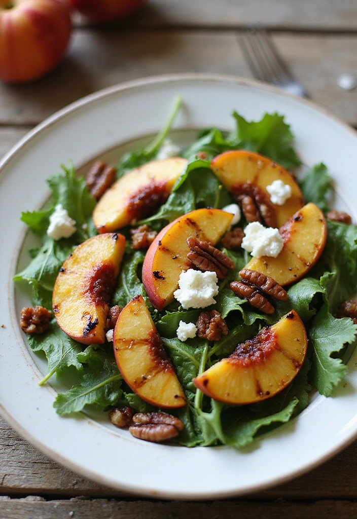 16 Delicious Vegetarian Summer Meals That Will Make You Forget About Meat! - 12. Grilled Peach and Arugula Salad