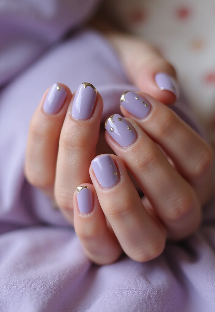 20 Bold French Nail Color Combinations You Need to Try Now (Don’t Miss #7!) - 2. Soft Lavender and Gold