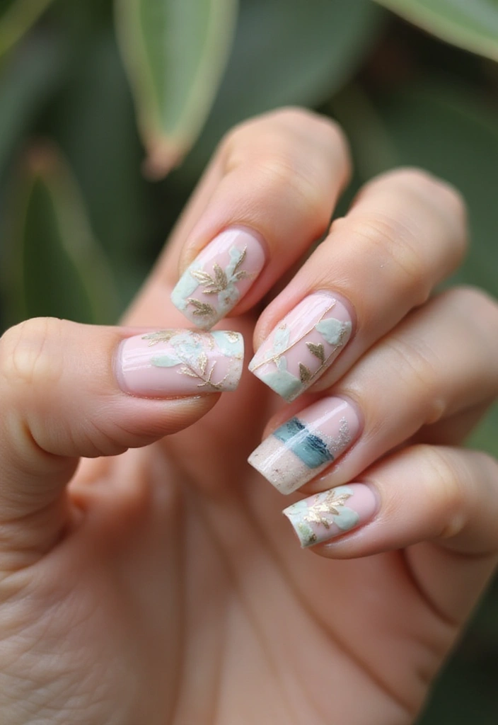 19 Hottest Nail Trends for Summer 2025 (You’ll Want to Try Them All!) - 19. Inspired by Nature