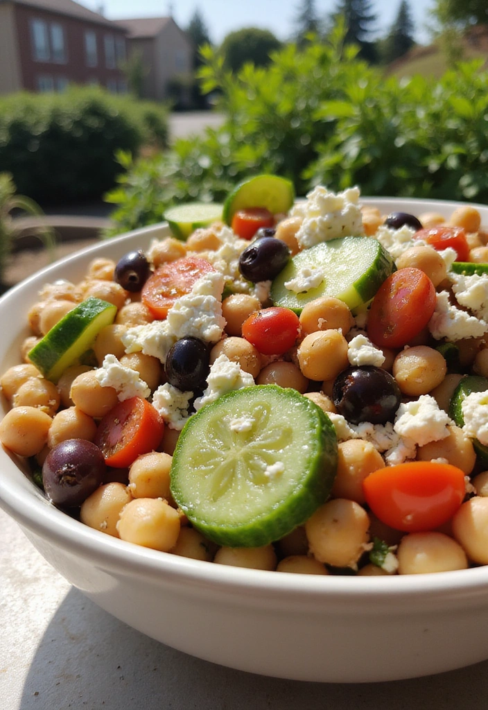 9 Light Summer Salad Recipes You Can Whip Up in Minutes! - 3. Greek Chickpea Salad