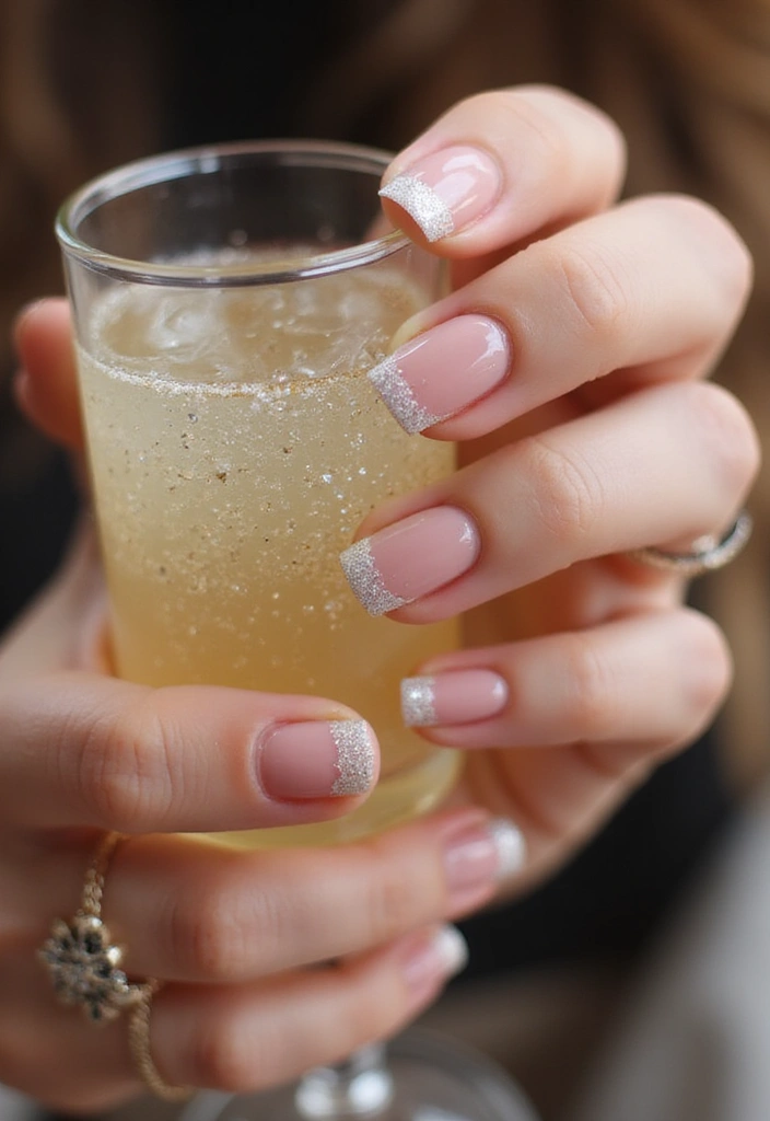 14 Luxury French Tip Nails That Will Make You Feel Like a Million Bucks (Don't Miss #9!) - 2. Glitter Ombre French Tips