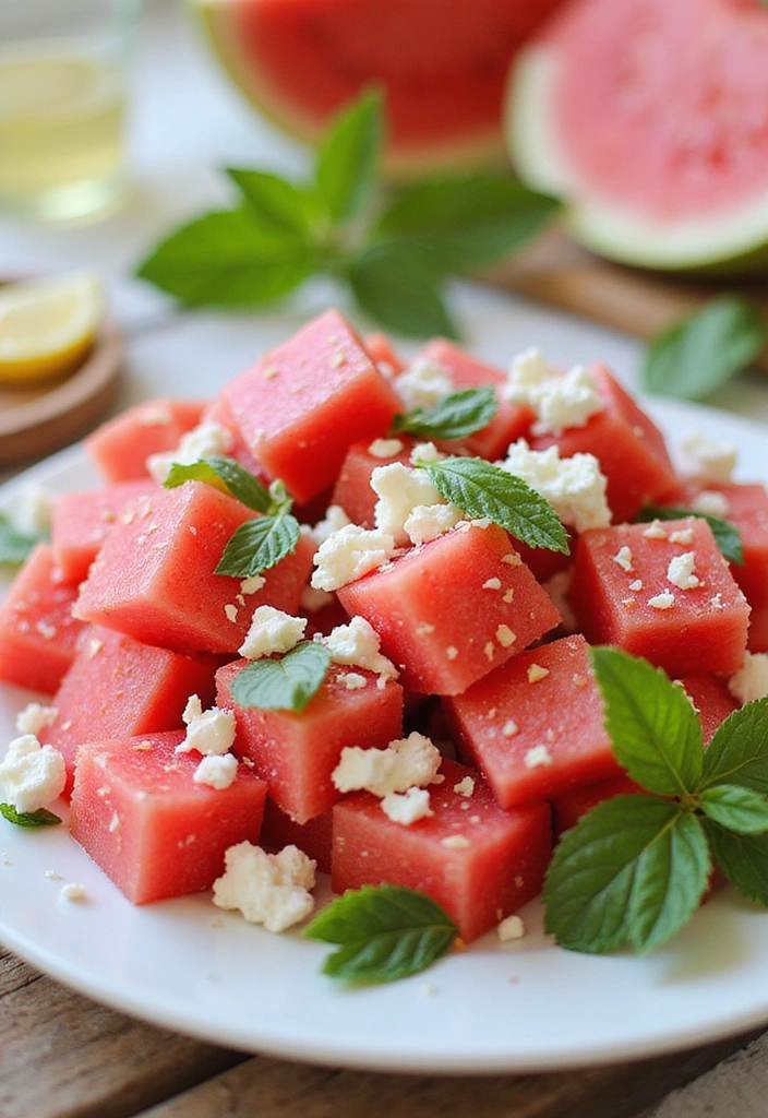 16 Delicious Vegetarian Summer Meals That Will Make You Forget About Meat! - 4. Watermelon Feta Salad