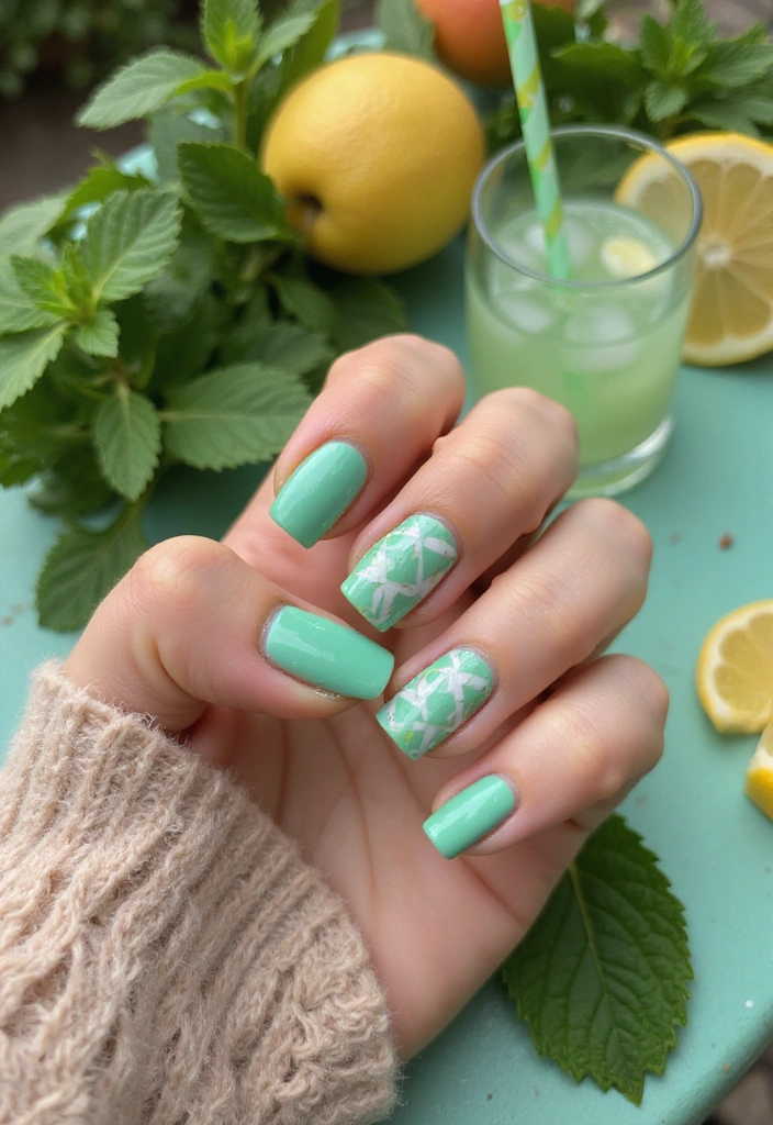 13 Pastel Summer Nails That Are Perfect for a Sweet, Dreamy Look! - 3. Mint to Be