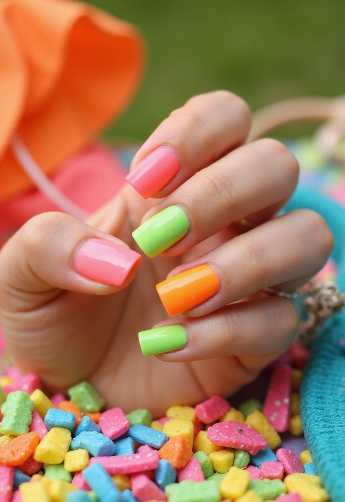 20 Trendy Nail Designs You Can DIY at Home (Wait Until You See #14!) - 6. Neon and Brights