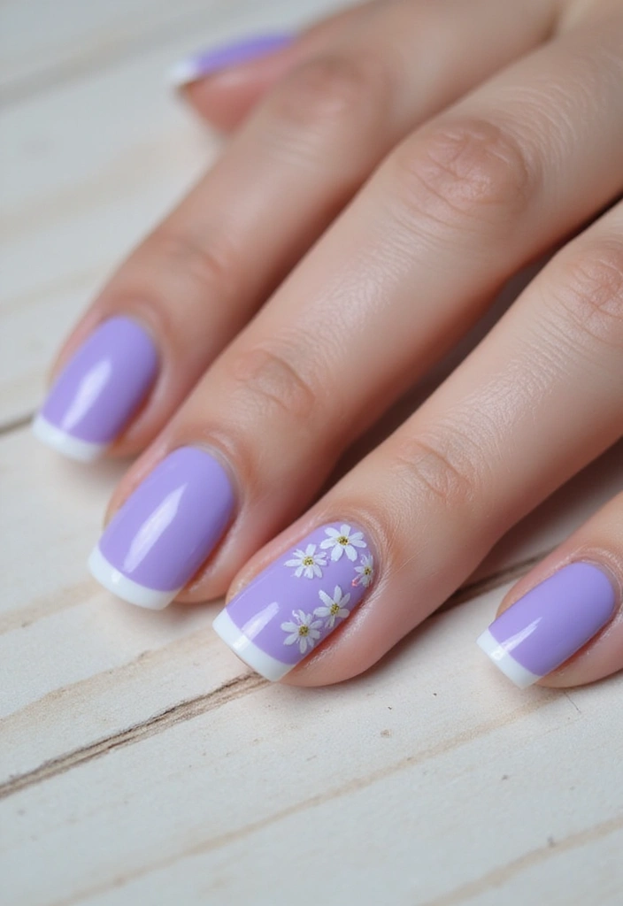 19 Pastel French Tip Nail Designs You Need to Try This Spring! - 1. Soft Lavender Bliss