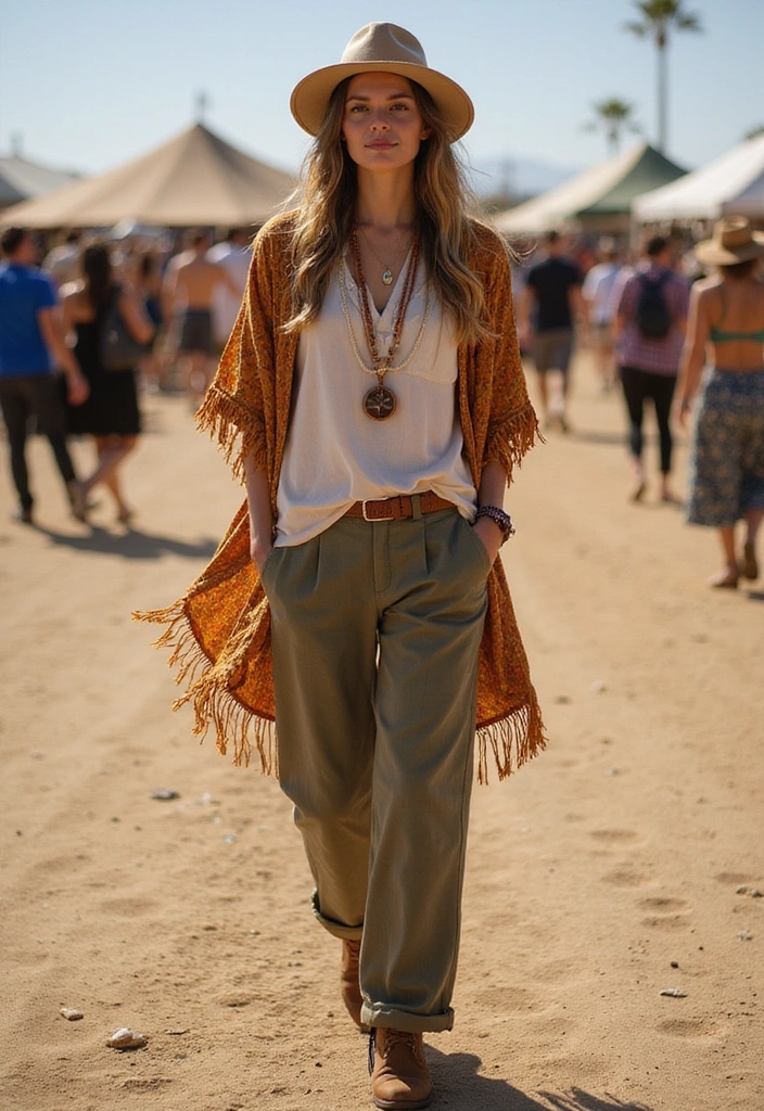 25 Layered Outfits That’ll Keep You Comfy and Chic All Season Long (You’ll Want #12!) - 12. The Boho Layered Look