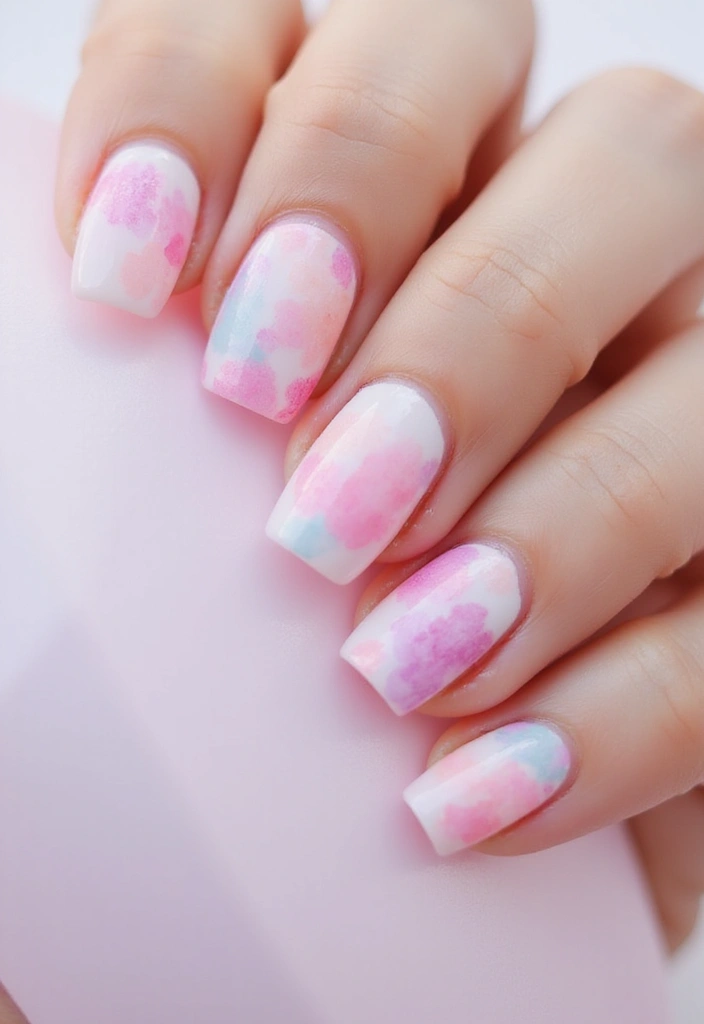 25 Colorful Summer Nails for 2025 That Will Make You Shine Bright! - 14. Watercolor Effect