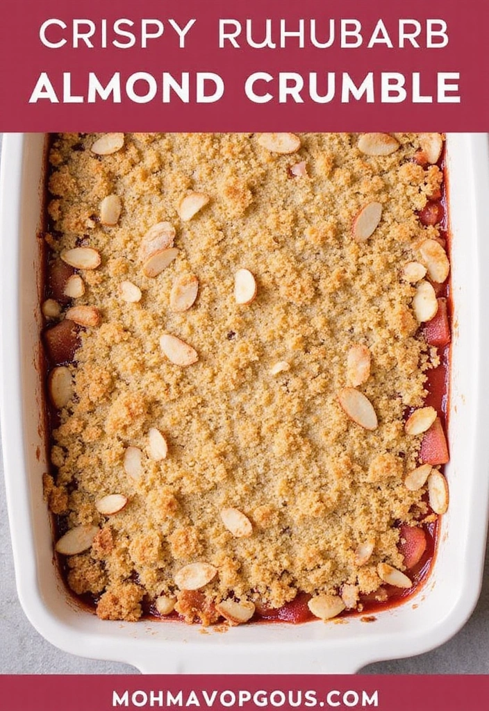 15 Decadent Rhubarb Crumble Recipes You’ll Want to Make Again and Again! - 8. Rhubarb Almond Crumble
