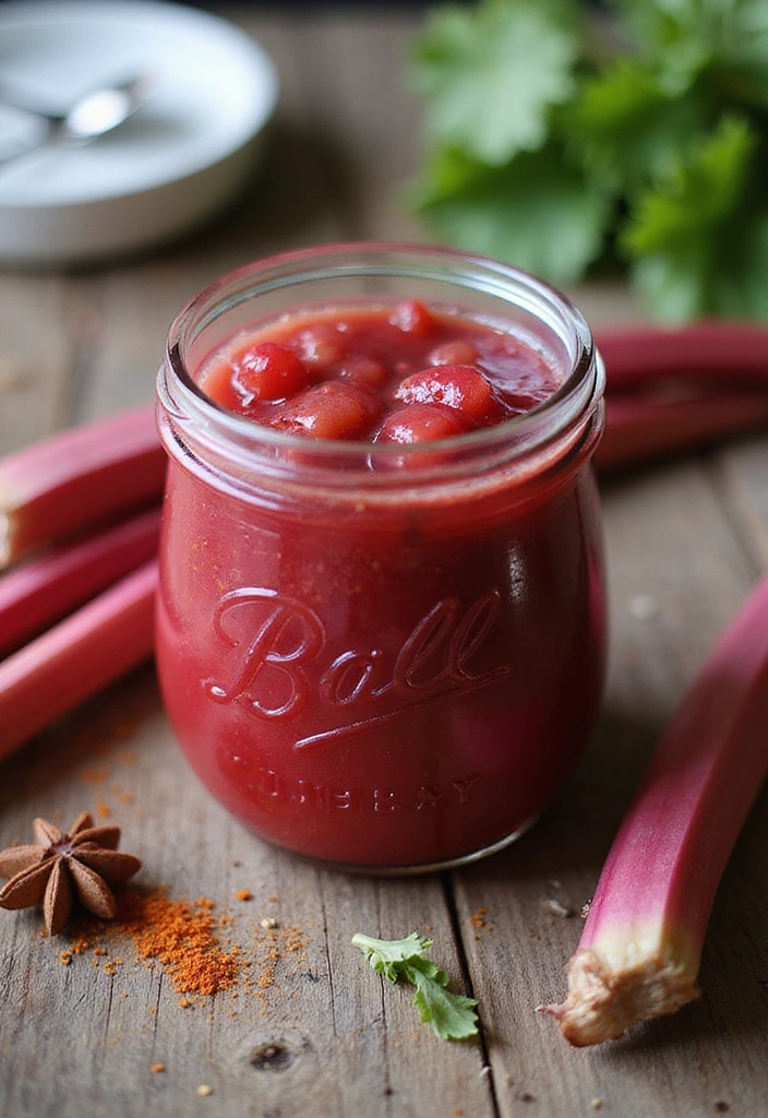 12 Savory Rhubarb Recipes That Will Change Your Dinner Game Forever! - 8. Rhubarb Chutney