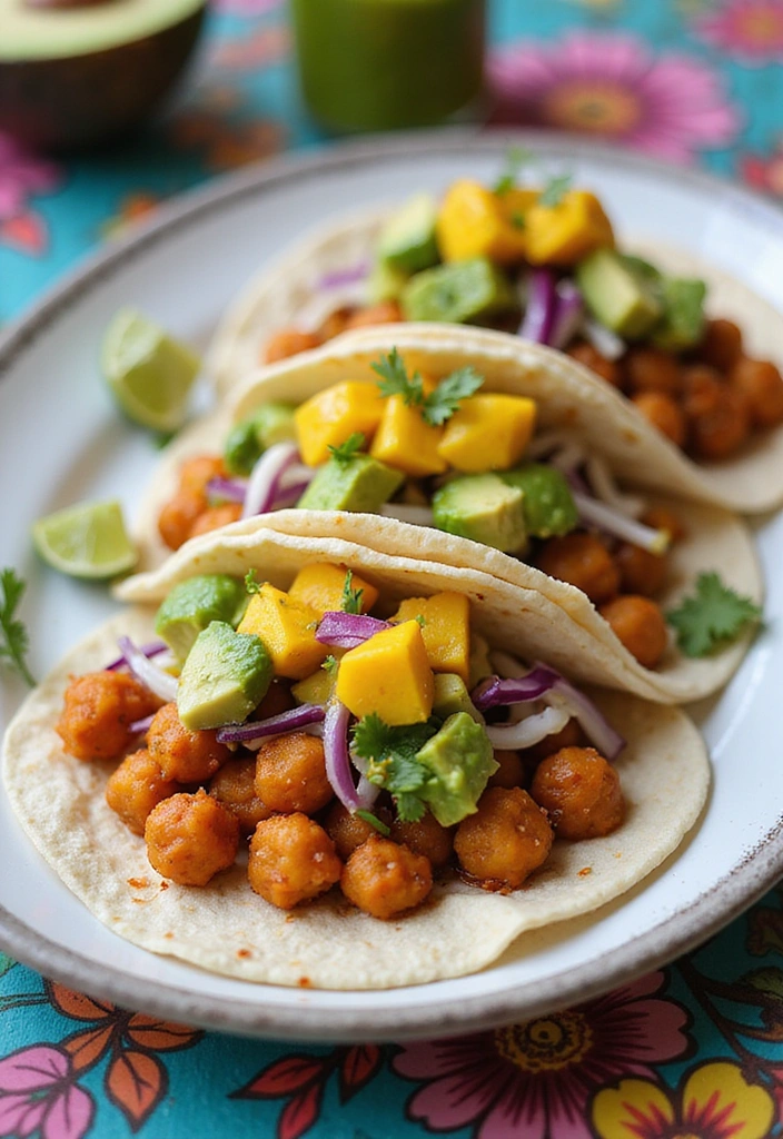 11 Vegetarian Summer Meals That Are Bursting with Flavor (Wait Until You Try #3!) - 3. Spicy Chickpea Tacos