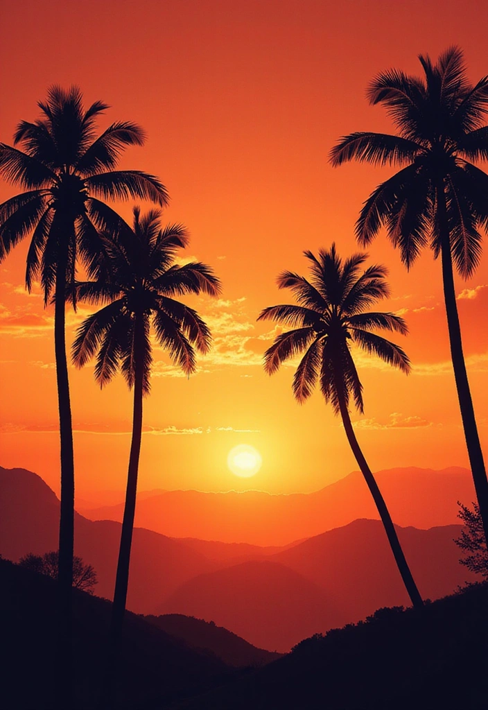 16 Easy Step-by-Step Summer Nails 2025 Tutorials That Anyone Can Master! (Watch Out for #4!) - 16. Sunset Palm Trees