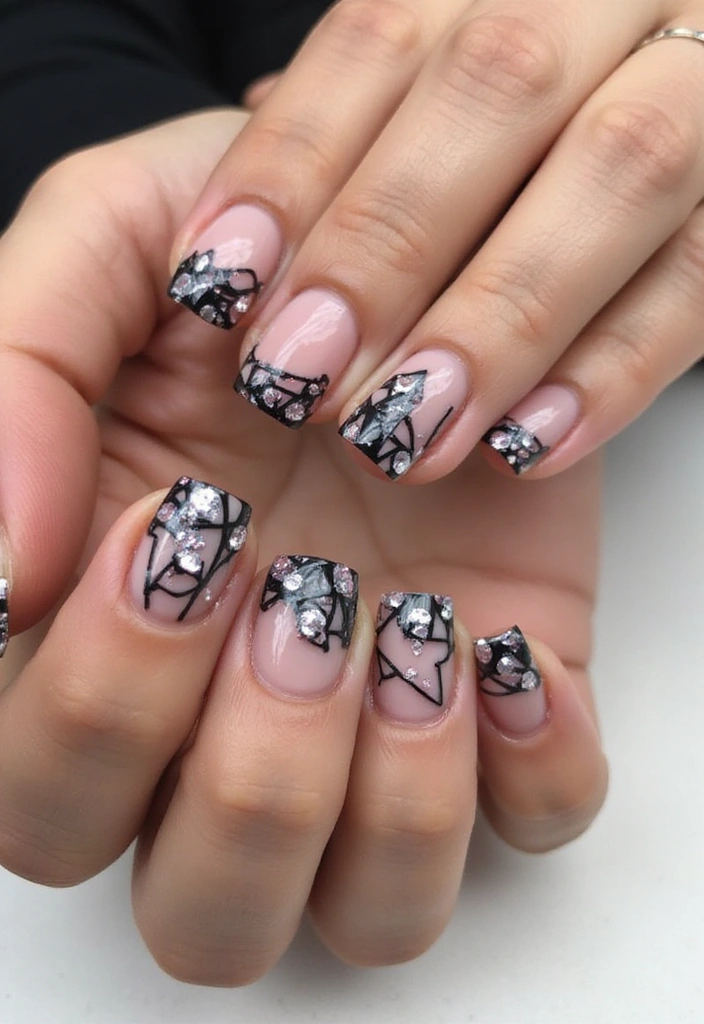 10 Classic French Tip Nails That Will Elevate Your Elegance (Number 5 Is a Must-Try!) - 8. Geometric French Tips