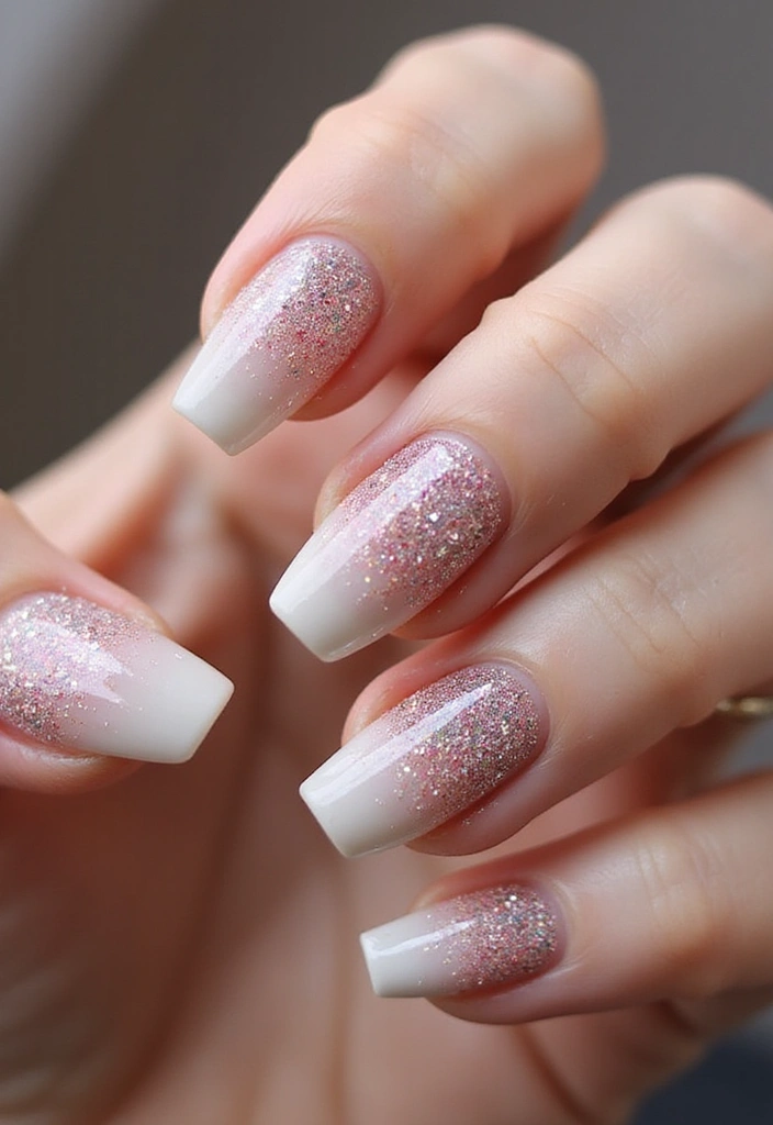 16 Easy Step-by-Step Summer Nails 2025 Tutorials That Anyone Can Master! (Watch Out for #4!) - 12. Glitter Gradient Nails
