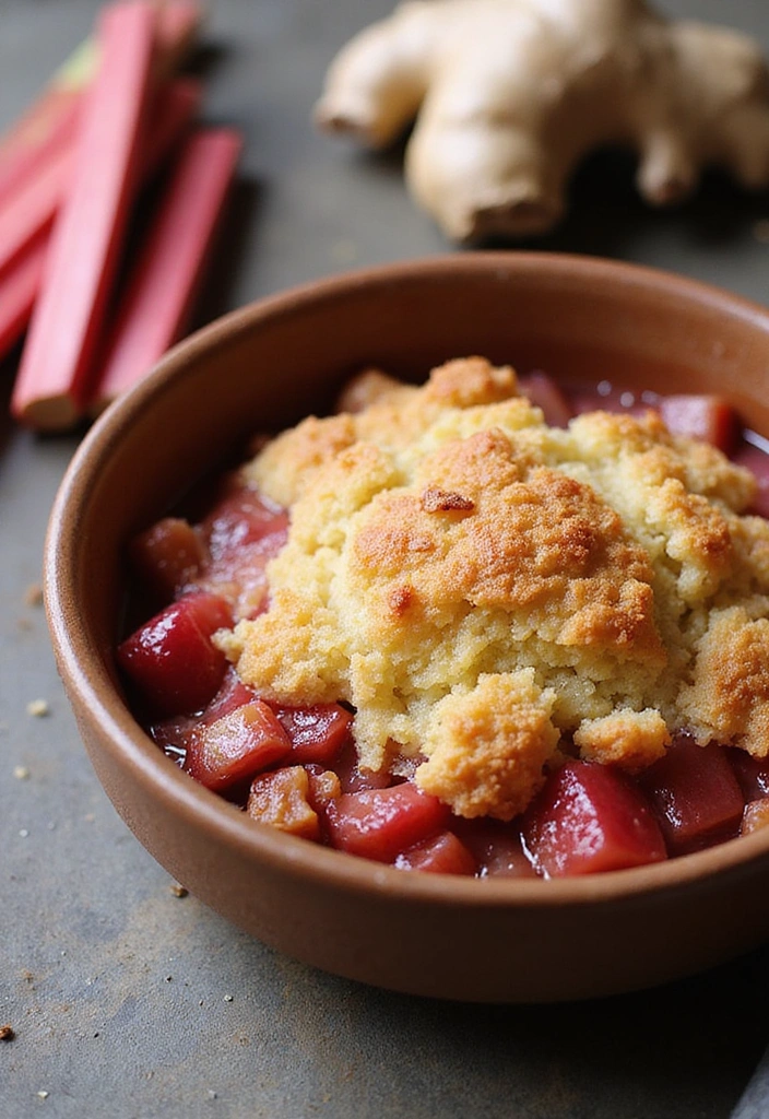 11 Scrumptious Rhubarb Crumble Recipes That Are Too Good to Share! - 3. Ginger Rhubarb Crumble
