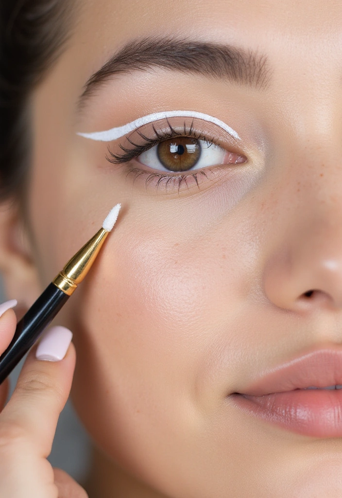 15 Genius Makeup Hacks That'll Transform Your Look in 5 Minutes! - 5. White Eyeliner for Eye Brightening
