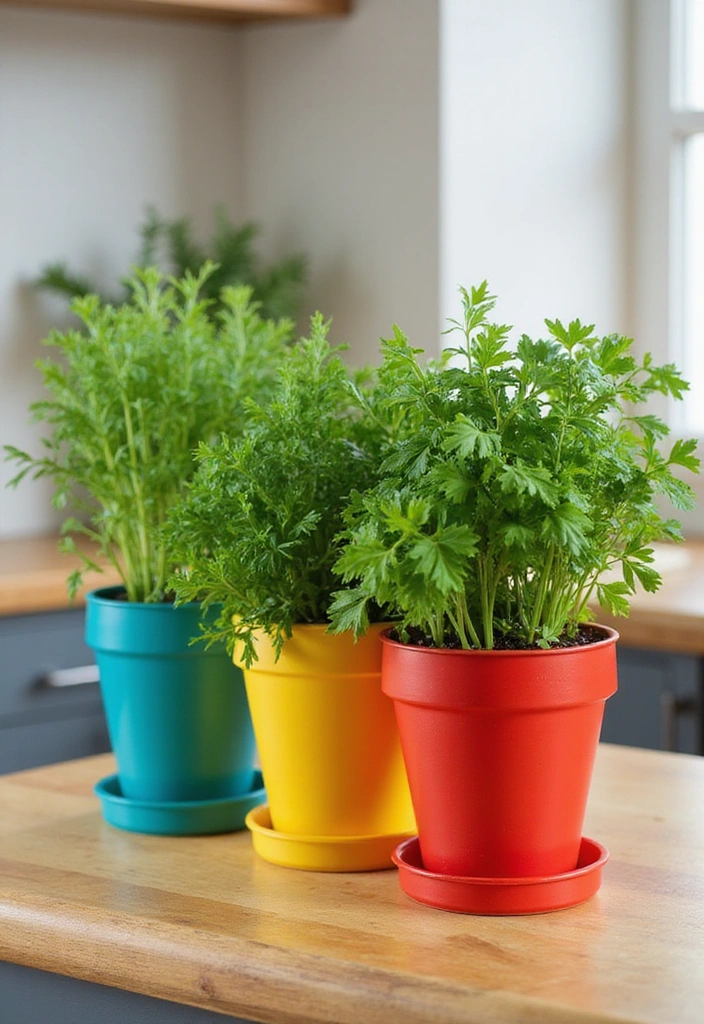 12 Aromatic Herb Garden Ideas You Can Grow Indoors (Even in a Tiny Apartment!) - 6. Self-Watering Pots