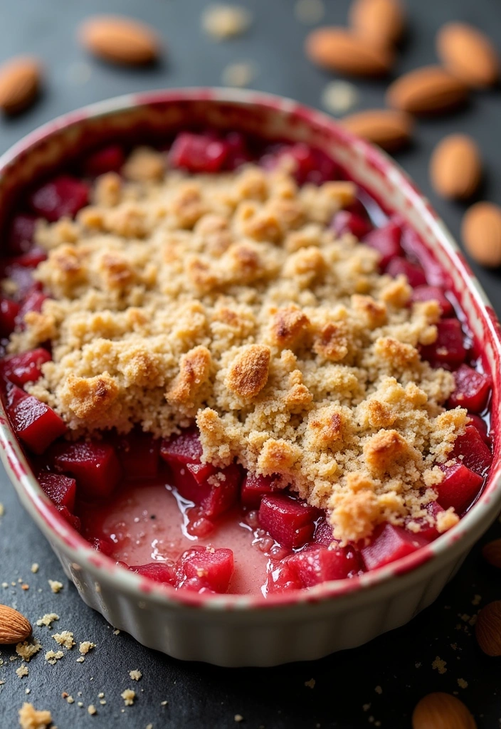 11 Scrumptious Rhubarb Crumble Recipes That Are Too Good to Share! - 8. Almond Rhubarb Crumble