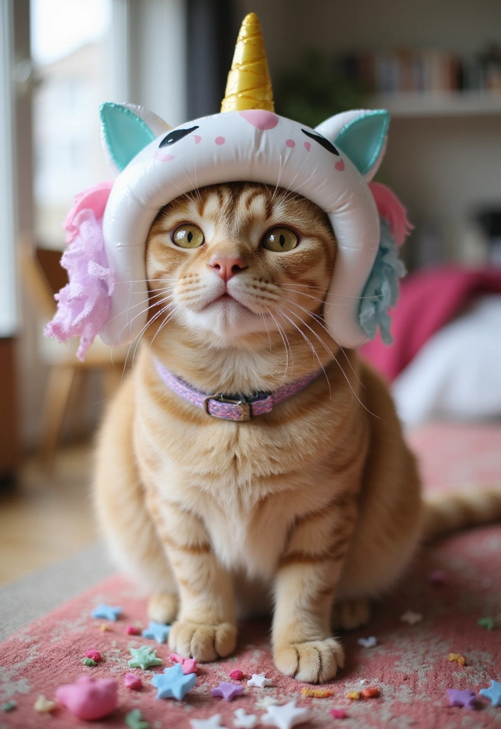 21 Quirky White Elephant Gifts Perfect for Your Holiday Party (Shocking #10 Will Leave You Speechless!) - 1. The Inflatable Unicorn Horn for Cats