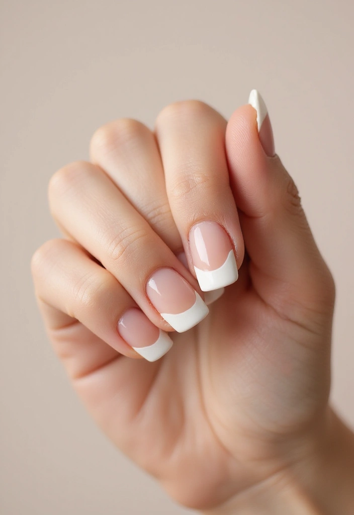 22 Luxury French Nail Ideas That Will Make You Feel Like Royalty! (Perfect for Events!) - 10. Classic White with a Twist