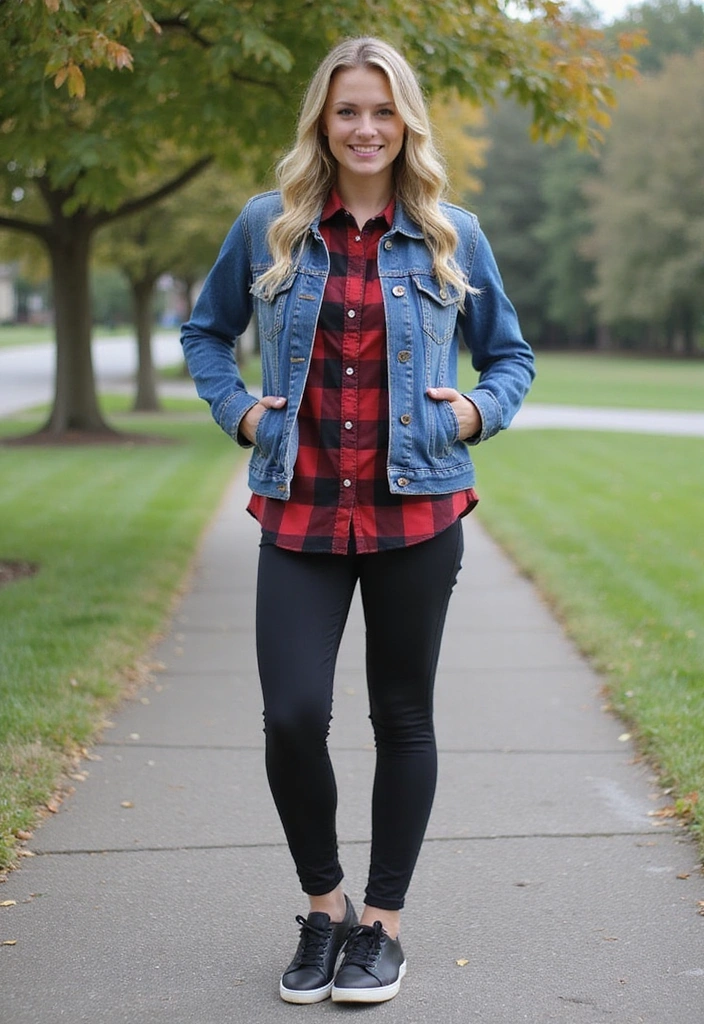 25 Layered Outfits That’ll Keep You Comfy and Chic All Season Long (You’ll Want #12!) - 8. The Essential Jean Jacket Layer