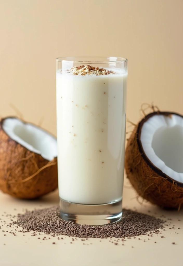 12 Delicious Smoothie Recipes That Will Boost Your Energy (Try #9 for a Surprise!) - 11. Creamy Coconut Chia Smoothie