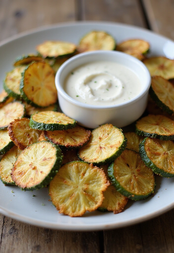 14 Guilt-Free Healthy Snacks That Are Too Good to Be True (And #6 Is a Must-Try!) - 14. Zucchini Chips with Dip