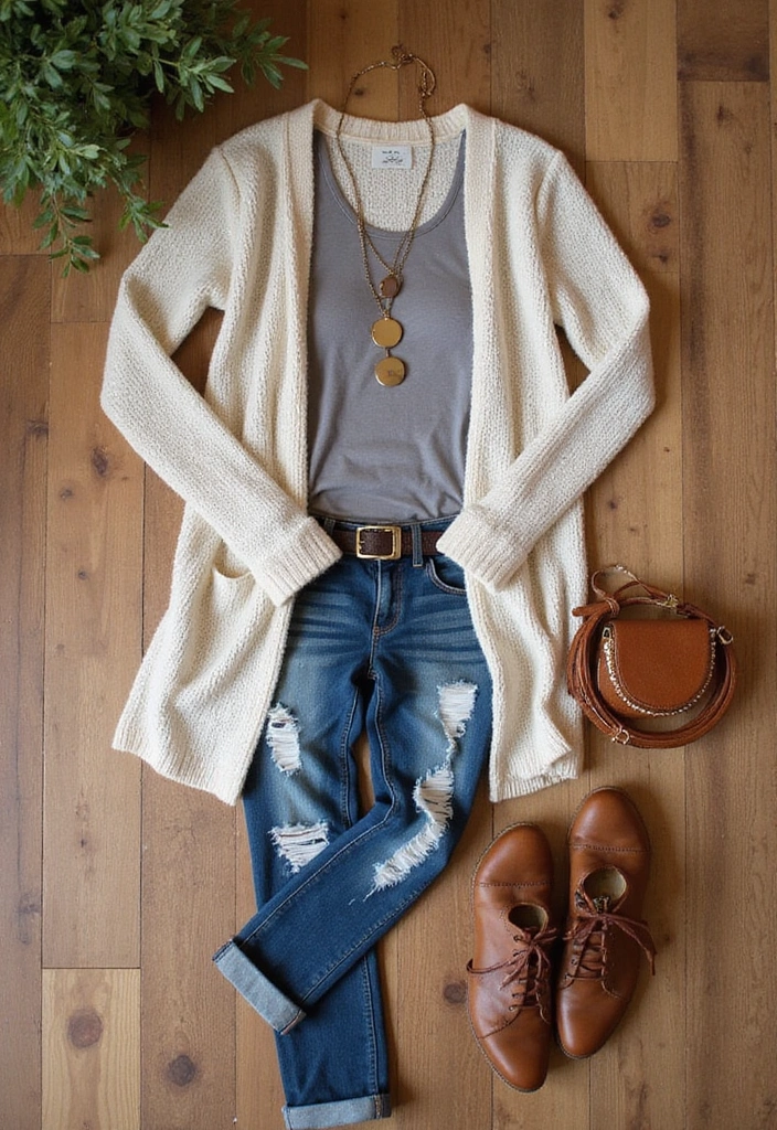 12 Comfy Date Night Outfits That Will Impress Your Partner (#3 Will Steal the Show!) - 8. The Laid-Back Cardigan Ensemble