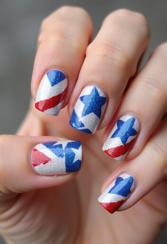 12 Festive French Tip Nails for Every Occasion (You Won't Believe #5!) - 10. Bright Fourth of July Fireworks