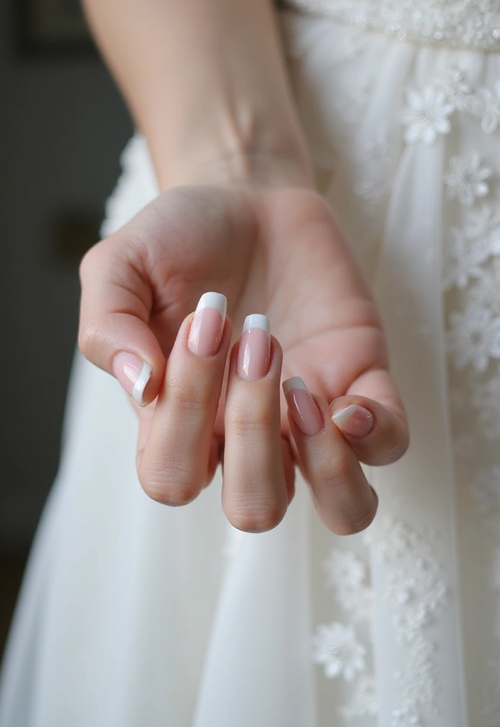 14 Bridal French Tips Every Bride Should Consider (Tip #10 Is a Showstopper!) - 11. Negative Space French Tips