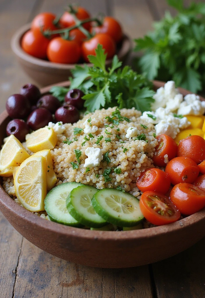 13 Colorful Summer Grain Bowls You Can Customize for Every Craving! - 1. Mediterranean Delight Bowl