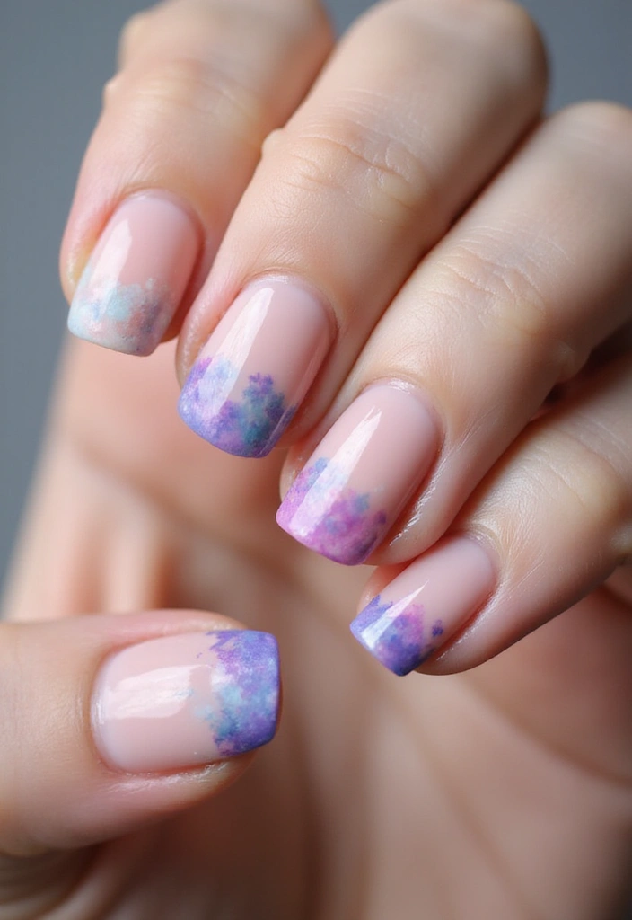 18 Creative French Nail Art Techniques You Didn't Know You Needed! - 16. Watercolor French Tips