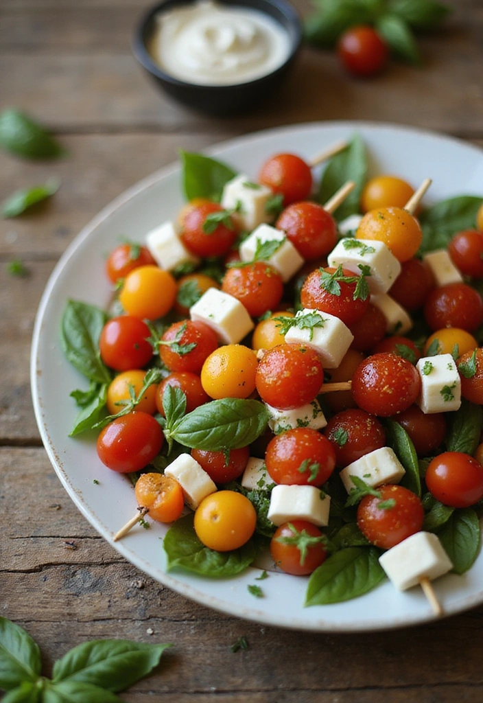 9 Light Summer Salad Recipes You Can Whip Up in Minutes! - 6. Caprese Salad Skewers