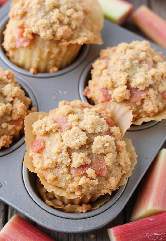11 Scrumptious Rhubarb Crumble Recipes That Are Too Good to Share! - 11. Rhubarb Muffin Crumble