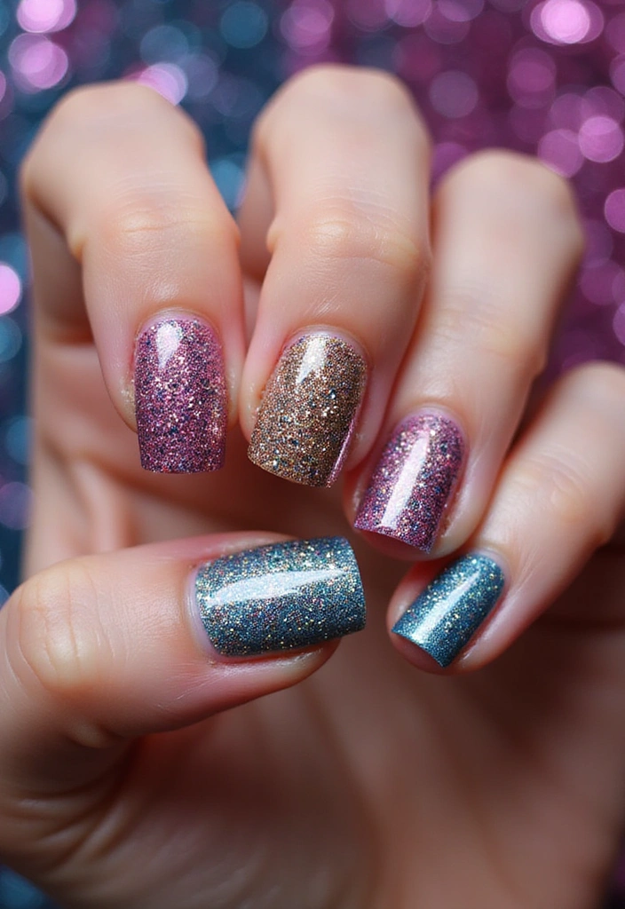 25 Colorful Summer Nails for 2025 That Will Make You Shine Bright! - 8. Glitter Bomb
