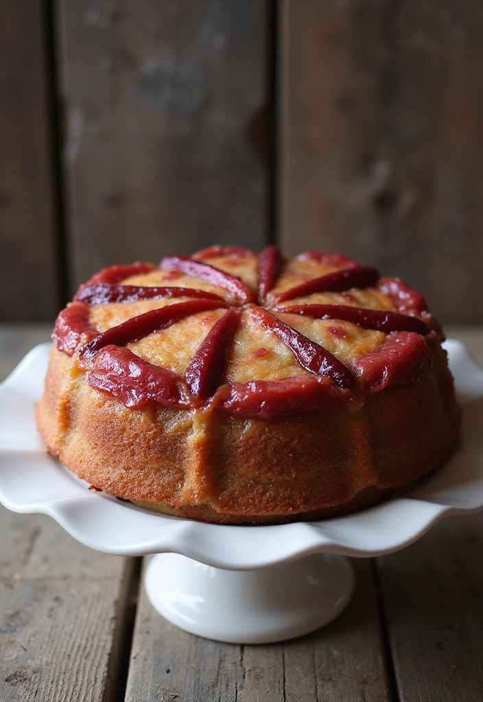 14 Moist Rhubarb Cake Recipes That Are Simply Irresistible (Wait Until You Taste #9!) - 6. Rhubarb Upside Down Cake