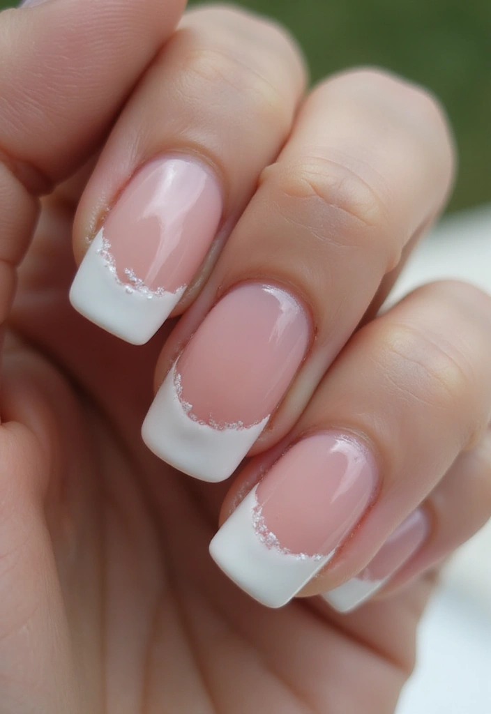 22 Luxury French Nail Ideas That Will Make You Feel Like Royalty! (Perfect for Events!) - 17. Chipped French Tips