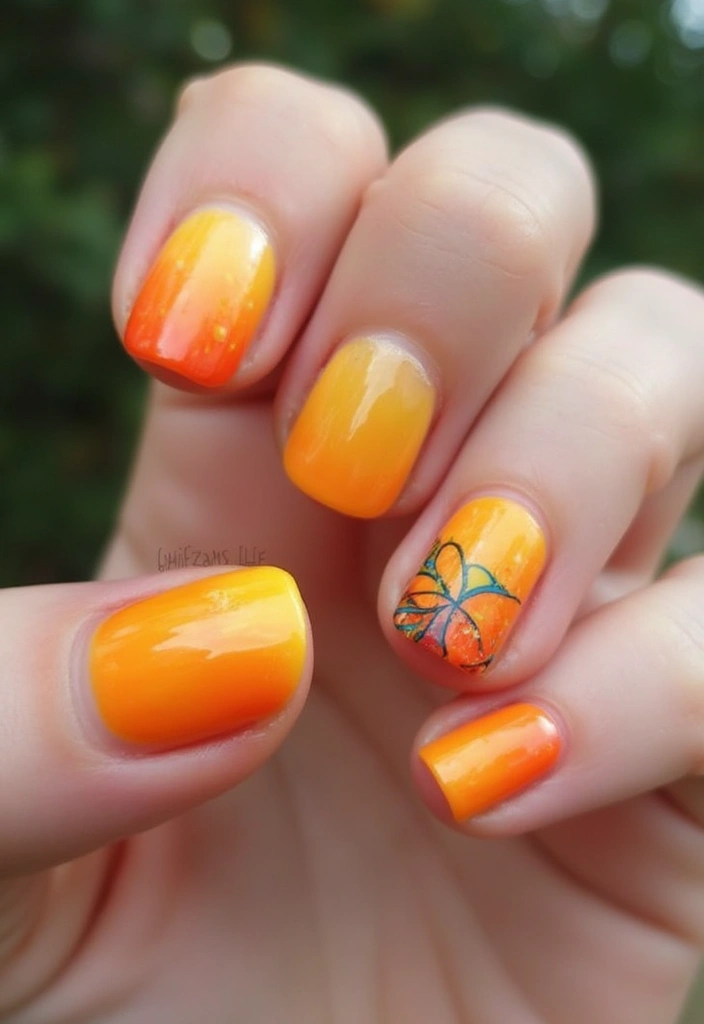 25 Gorgeous Seasonal French Nail Designs That Will Wow at Every Occasion! - 2. Summer Sunset Ombre