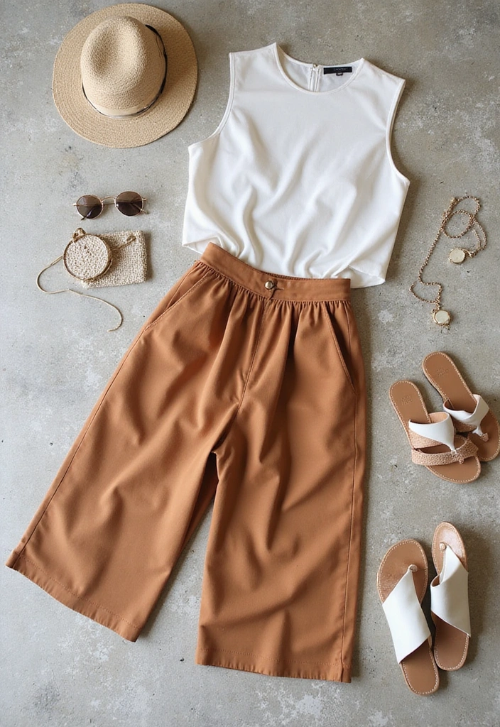 12 Comfy Outfits That Will Make You Feel Like You're Wearing Pajamas All Day! - 12. Chic Culottes and a Simple Top